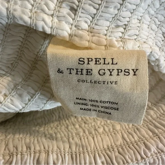 •nwt• Spell Daisy Chain Ruched Mini Dress - Picture 13 of 14